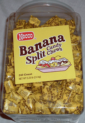 (RETURNING SOON 2020) Necco Banana Split Chews (240 ct) - Click Image to Close
