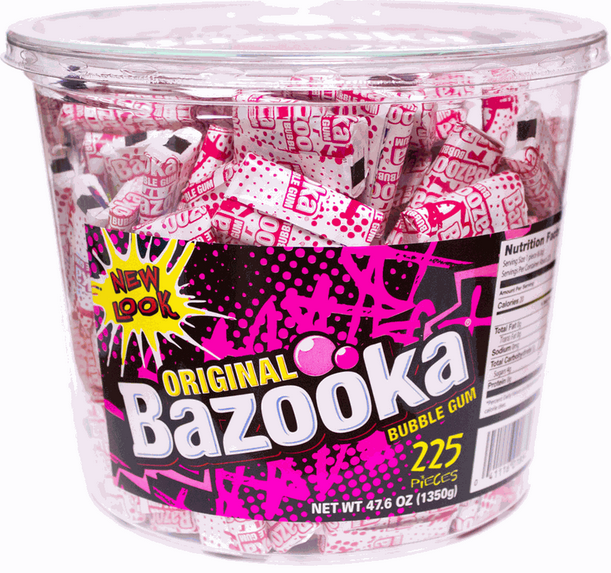 Bazooka Gum (225 ct) - Click Image to Close