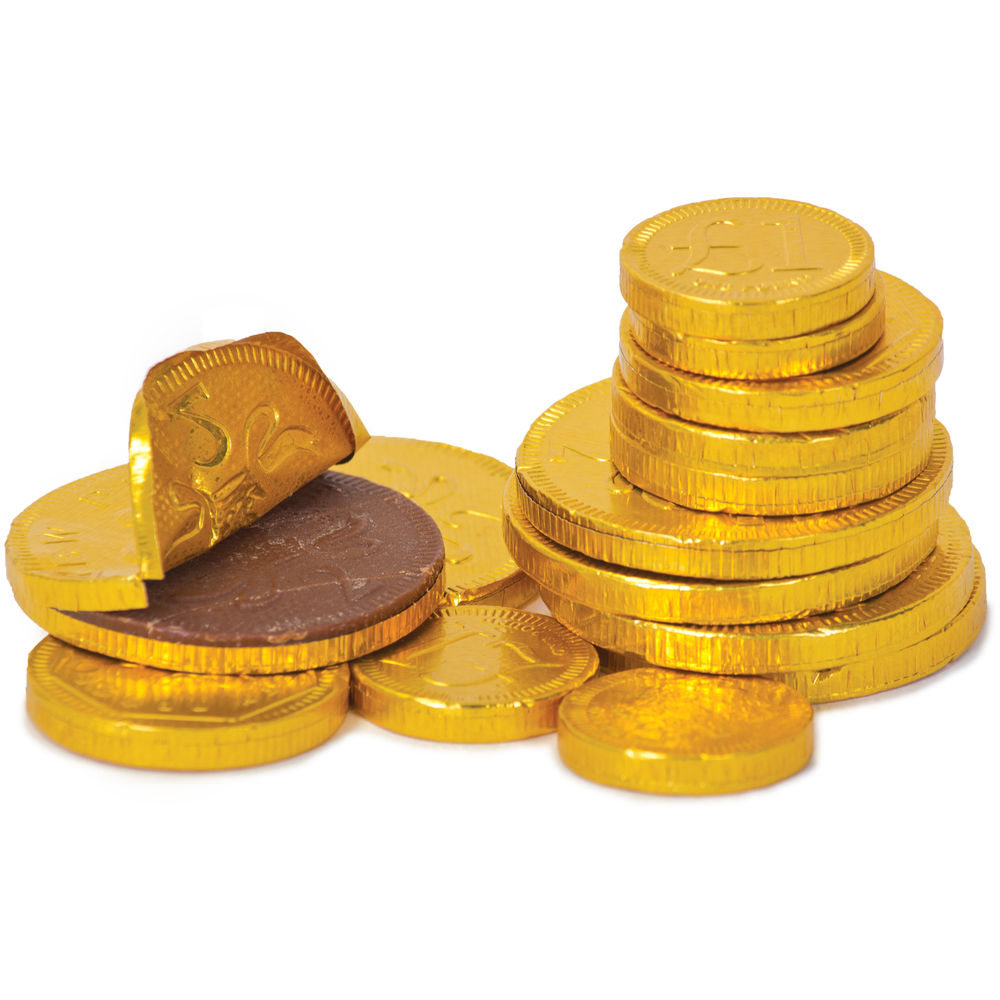 Gold Chocolate Quarters (70 ct)