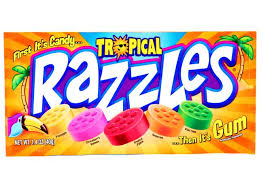 Razzles Tropical Gum (24 ct) - Click Image to Close